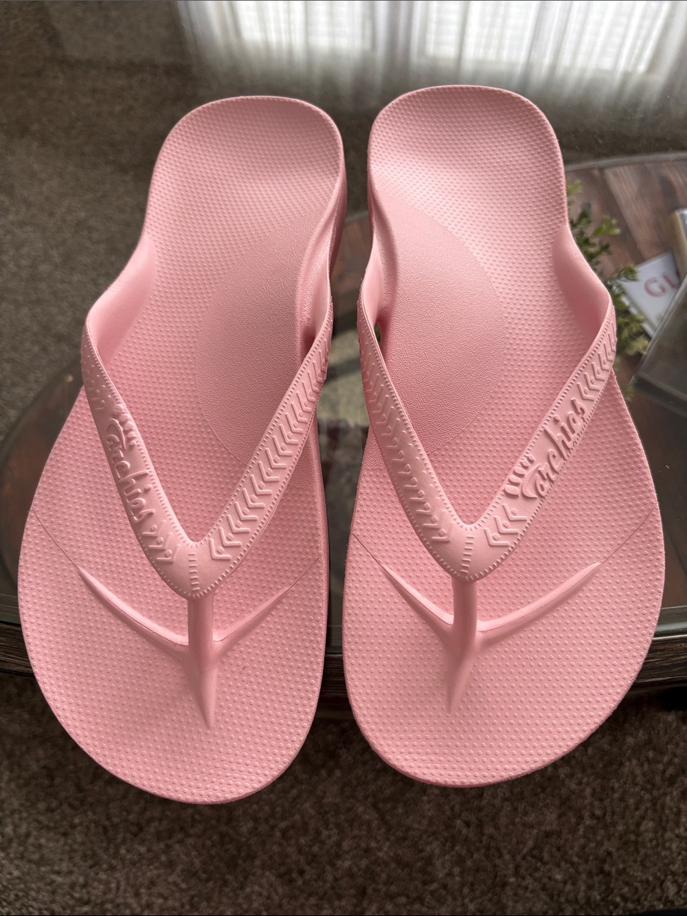 Archie’s Arch Support Flip Flops Women’s Pink Flip Flop Sandals size 10 NEW!